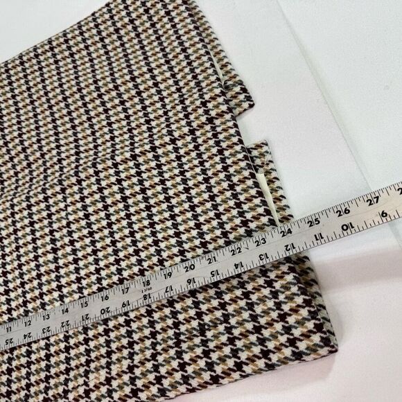 Talbot's Skirt Womens 10 Pencil Wool Houndstooth Check Classic Brown Preppy - Picture 4 of 9